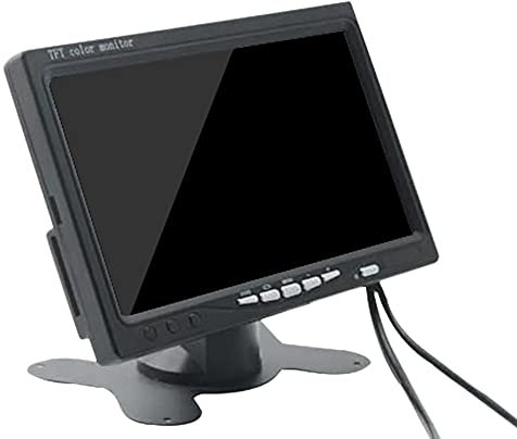 Mcclellanty Mini TV 7 Inch HD Monitor 800X480 Portable Car LCD Screens on DVD/CMMB Two Input for Passenger Cars Trucks