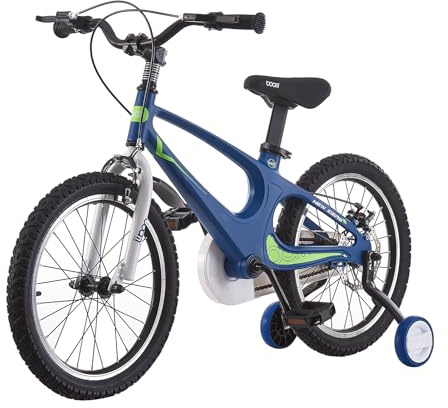 BSTSEL Children's Bicycle 14 16 18 Blue & Pink Kids Bike Boys&Girls Children Bicycle With Silent Stabilizers And Double Brakes Ages 2-9 Years Old Children Bike Gift