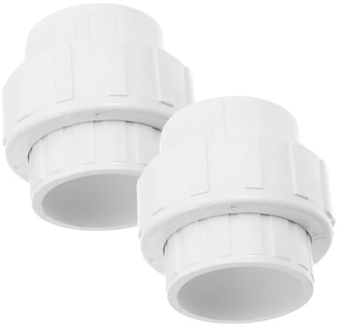 Hemobllo 2 pezzi Connettore PVC per Adattatore per Sostituzione con Guarnizione Epdm per Irrigazione Piscine e Impianti Idraulici