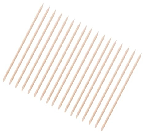 PACKOVE Bâtonnets de Manucure en Bois Double Embout 200 Pcs 15 Cm Pousseur Cuticules Exfoliant Léger Usage Professionnel et Domicile Soin Ongles