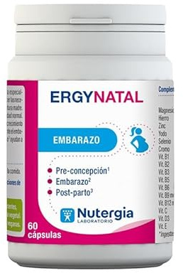 ErgyNatal 60 Cápsulas | Complemento Alimenticio con Vitaminas, Minerales y Omega 3 | Embarazo y Lactancia