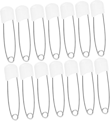 Healeved Diaper Safety Pins Safety Pins for Baby Cloth Diapers Reliable Multi-Use Zinc Alloy Nappy Fasteners for Wipes and Baby Necessities 30 Pcs