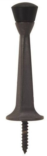 10 Pack - Designers Impressions Oil Rubbed Bronze Heavy Duty Solid Rigid Door Stop w/Rubber Tip : 2546