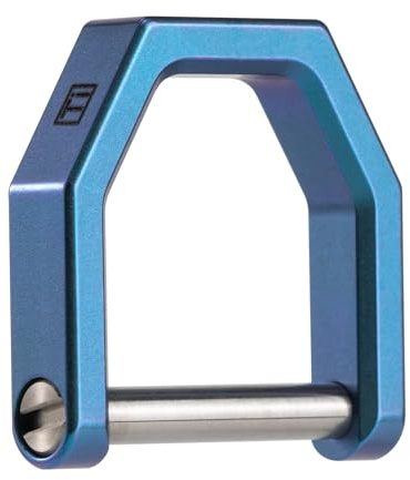 MecArmy CH2 Titanium D-Shape Key Ring, Utility Keyring with Screw Shackle, Key Ring Car Key Tool for Everyday Carry, Keychain Holder Accessories, Blue Medium
