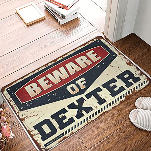 Décor de bar extérieur Beware of Dexter paillasson personnalisé tapis de bienvenue avant porche décoration d'automne (taille : 50 x 80 cm)