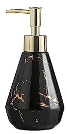 REFKIT Ceramic Marble Pattern Lotion Press Bottle Hand sanitizer Shampoo Conditioner Disposable Disinfectant Liquid Packaging(Black)