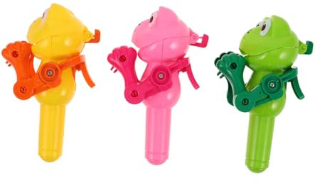 WESIEVYA 3pcs Frog Children's Lollipop Machine Toy, Colorful Lollipop Holder Storage Box for Boys and Girls, Fun Fruit-flavored Candy Organizer for Birthday Party Decorations