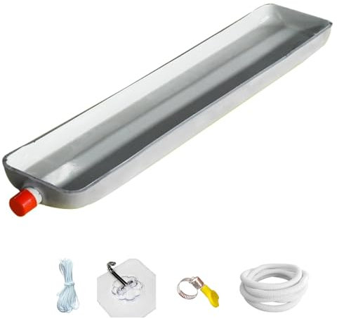 Auffangschale für Klimaanlagen, AC-Ablaufarmatur Tropfschale, Verzinktes Material Universelles Ablaufset für Fenster-Klimaanlagen für Fenster-Klimaanlagen Und Mini-Split-Geräte(920x120mm/36.2x4.7in)