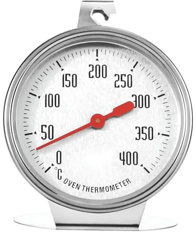 Thermometer für Elektroherd,Backofenthermometer Für Backofen Gasherd Elektroherd Edelstahl 0 Bis 400℃ Großes Zifferblatt Innen Temperaturanzeige Zum Kochen Backen BBQ
