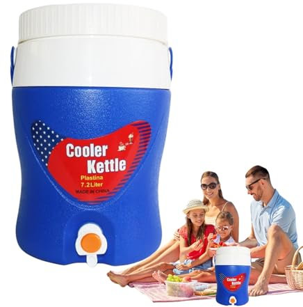 Distributeur d'eau isolé, Distributeur de Boissons isolés - Dispensateur à Eau Froide et Chaude avec Robinet - Buvez Une cruche avec Une poignée, Une cruche Plus fraîche pour Les Sports de Camping