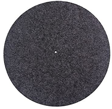 GALPADA Wollunterlage Für Vinyl Schallplatten Antistatische Plattenspielermatte Vinylmatten Boden Stereo Vinyl Vintage Plattenspielermatte Vibrationsdämpfende Filzplatte Zusammen Mit