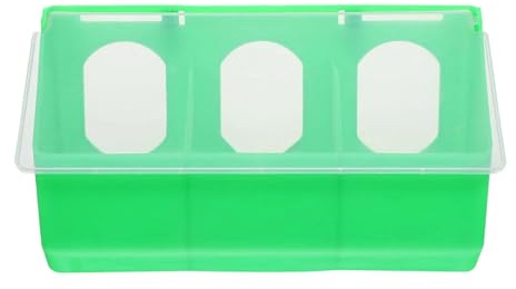 Fenteer Mangiatoia per piccioni, mangiatoia per Acqua, Scatola per Cibo per Uccelli, per parrocchetti, Verde