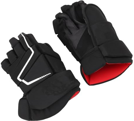 Luocute Hockey-, Nylon, Extra Polsterung, Gebogener Daumen, Verbesserte Luftzirkulation, Mesh-Zwickel, für Ice-Roller-Street-Hockey-Spieler (Qansh)
