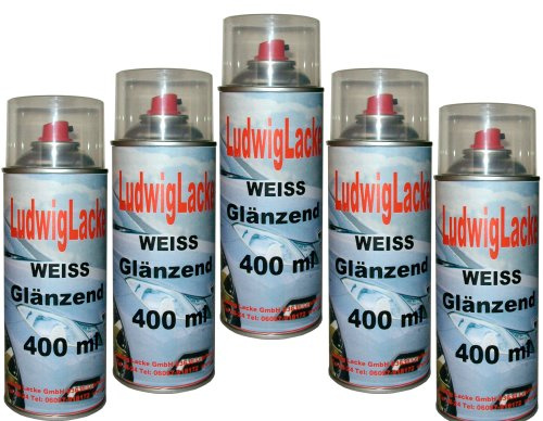 Standardspray 5 Lackspray Weiss glänzend 400 ml je Spraydose