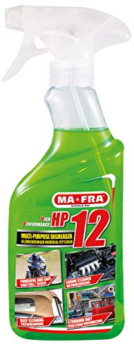MAFRA, HP12, Sgrassatore Universale Multiuso con Formula Attiva, Adatto a Tutte le Superfici, Potente e Sicuro sulle Parti Trattate, Ideale per Pulizia Auto, Moto e Camper, Formato 500ml