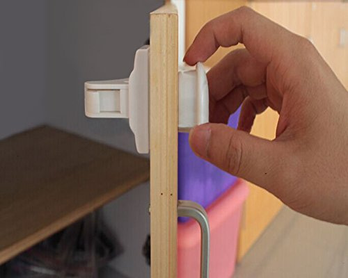 Magnético armario Locks para seguridad de bebé, niño seguridad locks- 4 cerraduras y 1 llave – childproofing tu hogar – instalar en cuestión de minutos – no requiere herramientas.