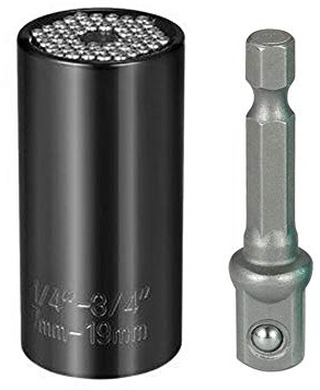 Adaptateur de douille universel Powertool 7-19 mm pour perceuse électrique multifonction avec adaptateur de douille pour réparation automobile, noir