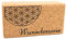 Yogablock Kork personalisert Motiv: Flower of Life & Name - 22.5 x 12 x 7.5cm - Dein eigener Yoga Block mit Lasergravur