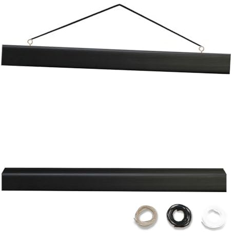 artissimo PE6560-PL Magnetische Posterschiene 70 cm Schwarz für DIN A1 / Poster bis 70×100 cm, magnetische Posterleiste aus Holz, Posterhalter, Bildhalter