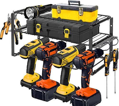 Reehi Werkzeug-Aufbewahrung, elektrische Bohrmaschine, 3 Schichten, abnehmbares Design, Werkzeugaufbewahrung, Organizer für Garage, Zuhause, Werkstatt
