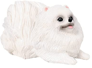 TOYANDONA 1stk Sammlerfigur Für Den Schreibtisch Dekorative Tischdekoration Hundestatue Dekorative Tierstatue Für Den Schreibtisch Haustierfiguren Welpe Kind Dekorationen Der Hund Weiß