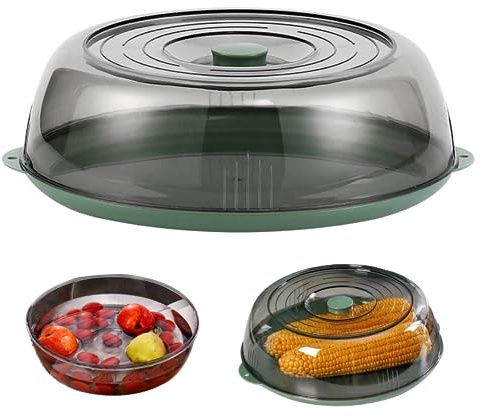 Couvre-éclaboussures micro-ondes couvre les couvertures alimentaires avec plateau 11.02 '' Couverture micro-ondes empilable de qualité alimentaire Pitre de compagnie Plaque micro-ondes Couvre-assiett
