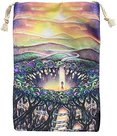 2 Pcs Tarot Storage Bag,Drawstring Tarot Card Storage Bag - Portable Drawstring Tarot Card Bag Dice Bag Pouch Fabric Jewelry Pouch with Exquisite Pattern for Cosmetics Tarot Enthusiasts Cards