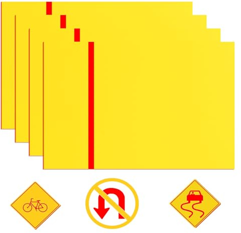 4 Stück 20 * 30cm gelbe Acryl-Schilder für Lasergravur, personalisierte Kunststoffschilder nach Maß für Zuhause, Büro, Geschäft, gelbes Panel mit rot graviert
