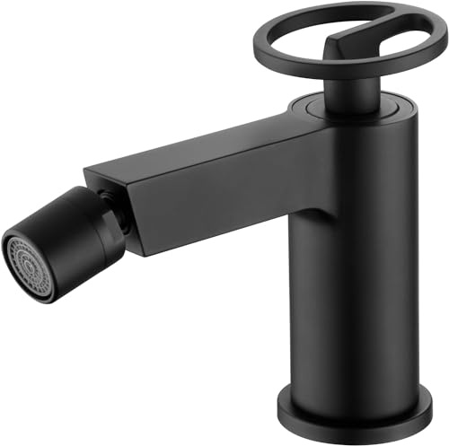 IMEX - Robinet Bidet | Robinet mitigeur Bide | Robinet de bidet avec mélangeur d'eau chaude et froide | Robinetterie Bidet | Installation facile | Série Olympe | Couleur noir mat