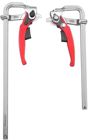 vinnyooc 2PCs Ratchet Bar Clamp Quick Release Ccrew Clamp Ratchet Saw Clamp Ratchet Table Clamp for Woodworking The Shipbuilding Industry The Railway Industry