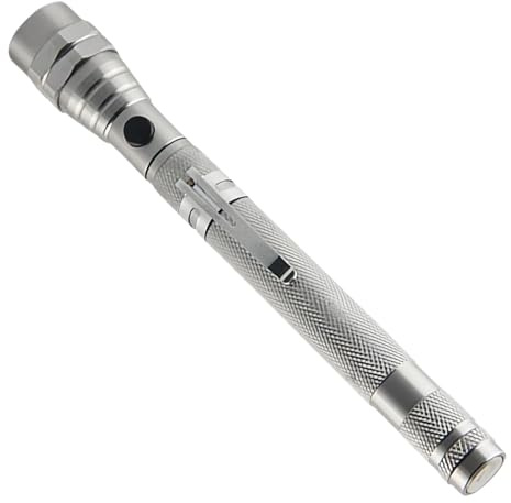 Lampe de poche magnétique à LED, lampe de poche extensible magnétique LED - outil de capture magnétique télescopique,gadget cool pivotant 360, lumière de travail pour hommes papa