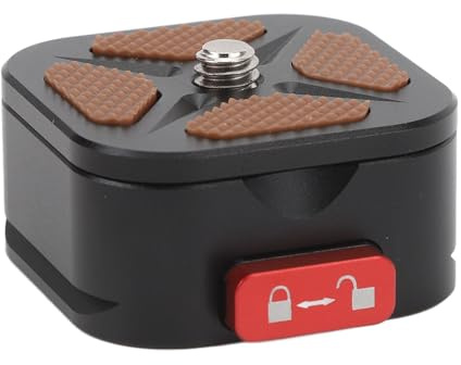 Acouto Quick Release Plate Camera Mount Adapter Quick Mounting Plate Quick Release System with 1/4 3/8 Inch Threaded Holes for DSLR Mirrorless Cameras Tripods Stabilizers (2)