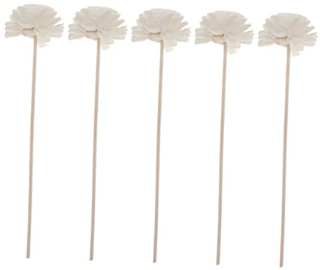Holibanna 5piezas Varillas De Ratán Rectas Difusor De Fragancia Natural Difusor De Aceites Aromáticos para De Aromas Varillas para Aceites Esenciales Decoración Forma De Flor para Baño o Dor