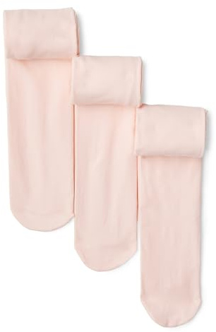 Amazon Essentials Girls' Dance Transition Tights, 3 Pairs, Pink, Medium