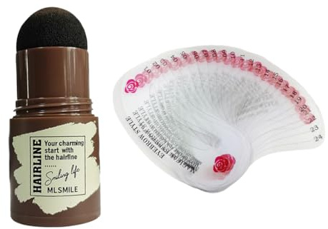 Kit de pochoirs à sourcils étanche pour façonner les sourcils - Contour naturel des racines des cheveux - Pochoirs de coiffage noir et marron
