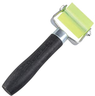 SEWOART Gummiseam Walze mit Ergonomischem Griff Langlebig und Flexibel Andrückroller für Tapeten Vinyl und Schalldämmung Gleichmäßiges Auftragen Energiesparend Geeignet für Große und