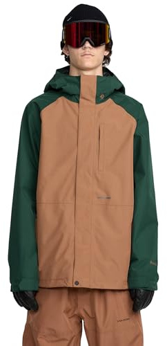 Volcom Dua Gore-Tex 2l Ski & Snowboard Jacket – 20k Waterproof Shell, Fully Taped Seams Giacca, Marrone Terra, Large Uomo