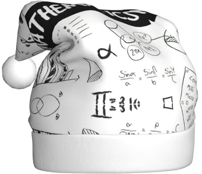 VCzsdff Mathematik-Druckdruck, Unisex, Erwachsene, jährliche Zeremonie, 1 Stück, Weihnachts-Stirnbänder, Dekoration, Weihnachtsbaum, Schneemann, Nikolausmütze