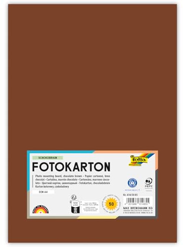 Fotokarton, 50 Bogen, 300 g/qm, DIN A4 (Schokobraun)