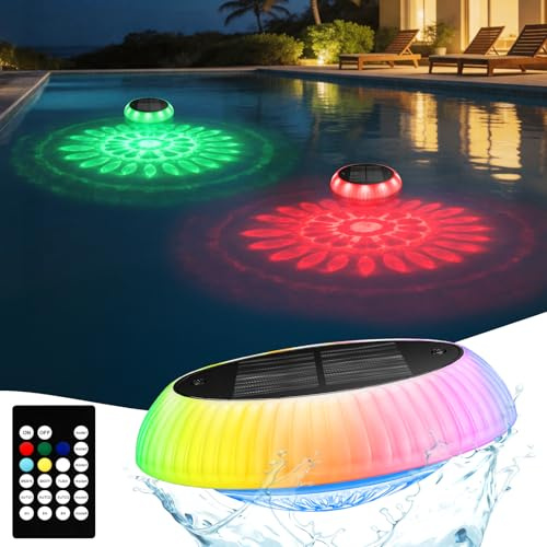 Toowell Solar Poolbeleuchtung Pool Lichter Unterwasser Wasserdichte