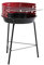 Kamino BBQ Grill New Orleans Rundgrill mit Windschutz und 4-fach verstellbarem Grillrost, Stahlblech, Ø ca. 32 cm