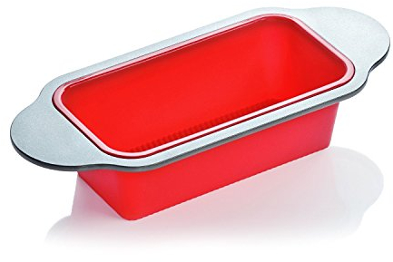 Boxiki Kitchen Molde para Pan Antiadherente de Silicona con Marco de Acero - Perfecto para Hornear Pan de Plátano, Pan de Sandwich, Pound Cake y Carne Mechada
