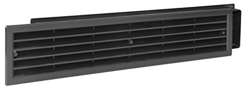 La Ventilazione PTT459N Griglia Telescopica in Plastica Rettangolare 452X90 Mm, Nero