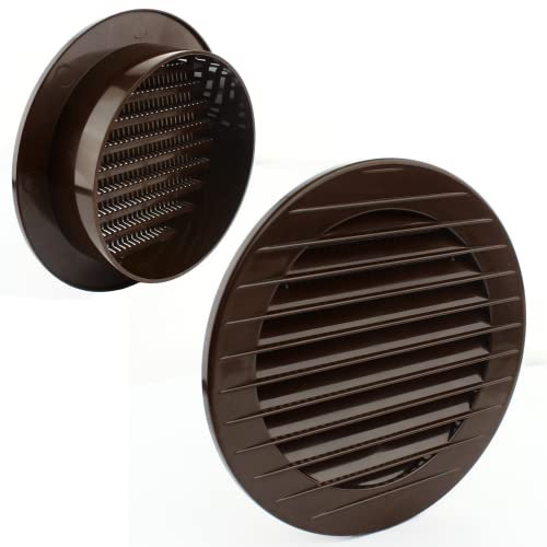 Lüftungsgitter rund Insektenschutz braun Ø 70 mm
