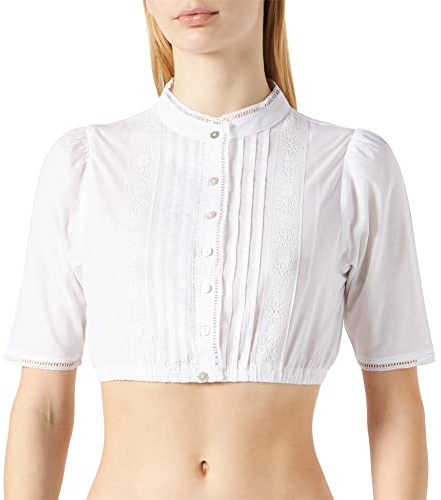 Stockerpoint Traditionell blus för kvinnor, Vit (vit vit), 38