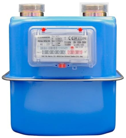 Compteur de gaz classe G4 6 M3/H Int. 110 mm Raccord 1.1/4 Mid Tecnogas 50401