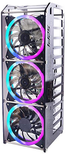 GeeekPi Raspberry Pi Cluster Custodia Impilabile con Ventola 120mm RGB LED 5V per 4B / 3B+ / 3B / 2B / B+ e Jetson Nano (12 Strati)