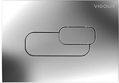 VIGOUR Betätigungsplatte AI 2 verchromt f.2-Mengen-Spültechnik V1AI2CH