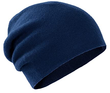 Villand 100% Kaschmir Mütze für Damen und Herren mit Geschenkbox, doppellagige Kaschmir Strickmütze, übergroße Winter Skimütze