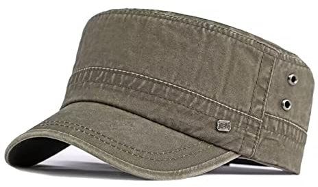 CHENNUO Army Cap Herren Militärkappe Military Mütze Schirmmütze Sport Baseball Kappe (Armee grün-A)